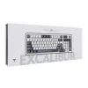 White Shark EXCALIBUR-W Mechanical Gaming Keyboard, 75% Layout, KTT Wine Red Hot-Swap, Per-Key RGB, Wired, White