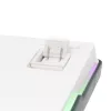 White Shark EXCALIBUR-W Mechanical Gaming Keyboard, 75% Layout, KTT Wine Red Hot-Swap, Per-Key RGB, Wired, White