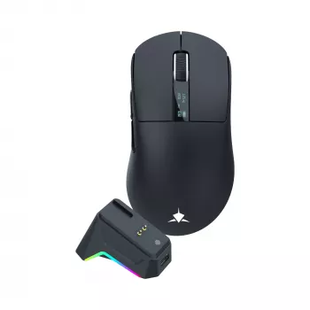 White Shark GAWAIN-B Wireless Gaming Mouse, 12000 DPI, 500 mAh, 56g, Black