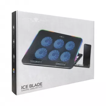White Shark ICE BLADE GCP-96 Dual Fan Laptop Cooling Pad with Blue LED, Supports up to 17 inch, 5 Adjustable Positions
