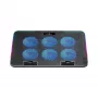 White Shark ICE BLADE GCP-96 Dual Fan Laptop Cooling Pad with Blue LED, Supports up to 17 inch, 5 Adjustable Positions