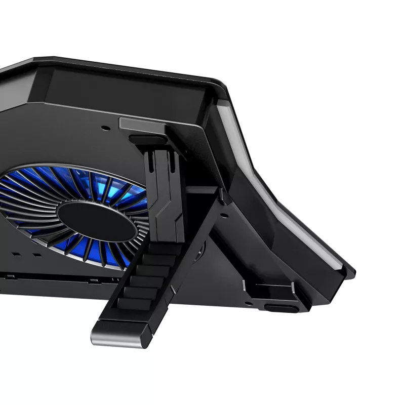 White Shark ICE GUARD GCP-4 Cooling Pad with Dual 125 mm Blue LED Fans, 5 Height Settings, up to 17.3 inch