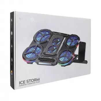 White Shark ICE STORM GCP-6 Laptop Cooling Pad, 2x125mm Fans, Blue LED, USB, up to 17 inch
