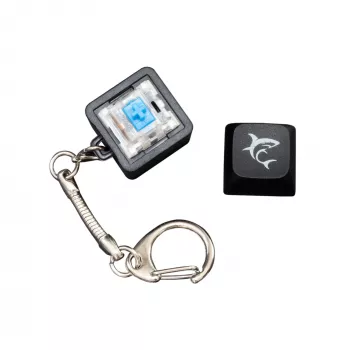 White Shark KEYCHAIN Promo Black Mechanical Switches