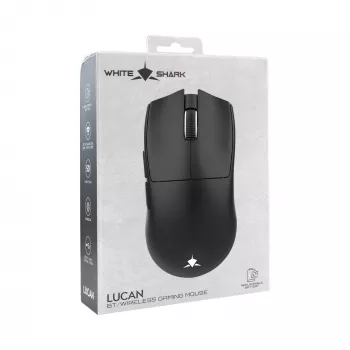 White Shark LUCAN-B WGM-5022 Wireless Gaming Mouse, 12000 DPI, 2.4 GHz, 7 Buttons, RGB, White