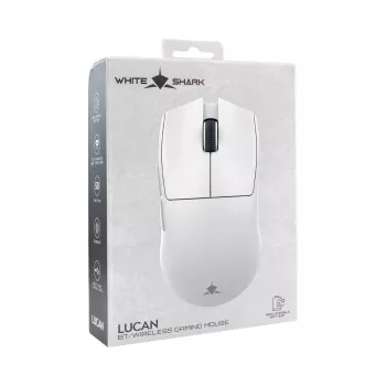 White Shark LUCAN-W WGM-5022 12000 DPI Wireless Gaming Mouse, White