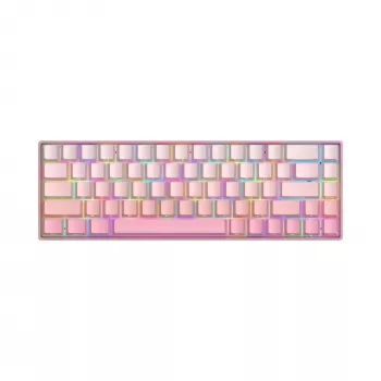 White Shark NUNCHAKU-P-US-RED.SW TKL Mechanical Gaming Keyboard - 87 Keys, Outemu Red Switches, RGB Backlit, Pink