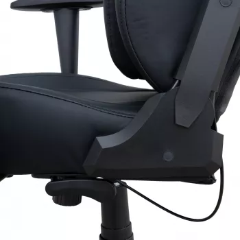 White Shark SPEEDWAY Gaming Chair, Black PU Leather, 2D Armrests, 180° Recline