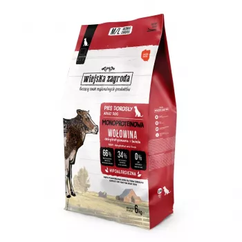WIEJSKA ZAGRODA Monoprotein Beef Dry Dog Food - 6 kg