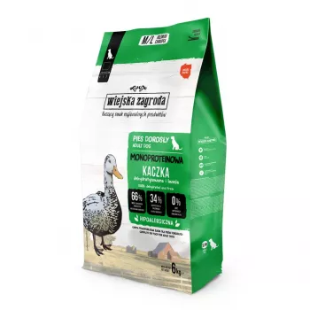 WIEJSKA ZAGRODA Monoprotein Duck Dry Dog Food - 6kg