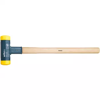 Wiha 02097 Dead Blow Soft-Face Hammer with Hickory Handle, 1250 g, 50 mm Head