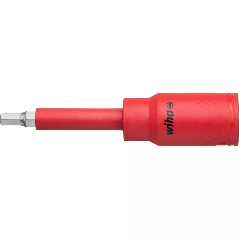 Wiha 43024 Insulated Ratchet and Socket Set, 1/2 inch Drive, 21-Piece, VDE Certified, Red/Yellow