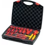 Wiha 43024 Insulated Ratchet and Socket Set, 1/2 inch Drive, 21-Piece, VDE Certified, Red/Yellow