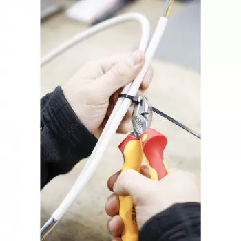 Wiha 43458 Professional electric Diagonal Cutter 200 mm, VDE Insulated, Red/Yellow