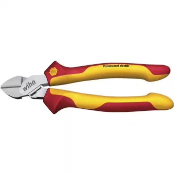 Wiha 43458 Professional electric Diagonal Cutter 200 mm, VDE Insulated, Red/Yellow
