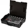 WIHA 44685 Socket and Bit Set 1/4 inch & 1/2 inch, 60-Piece with 2 Ratchets and Screwdriver Handle, in L-BOXX