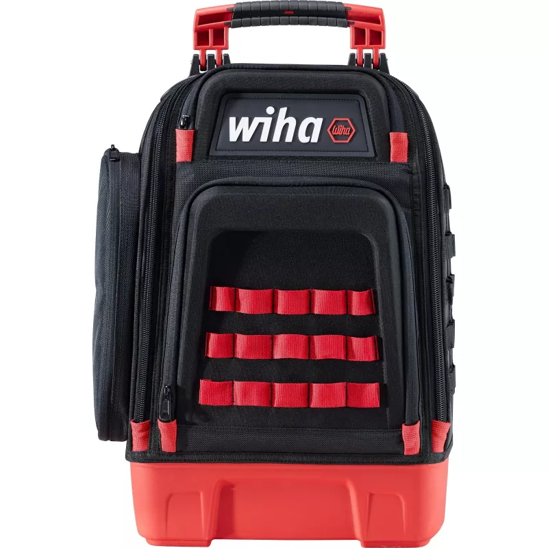 Wiha 45528 Electrician's Tool Backpack Set, 28-Piece, 385 x 260 x 530 mm, Black/Red