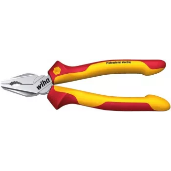 Wiha Combination Pliers Professional Electric Red/Yellow, DynamicJoint and OptiGrip