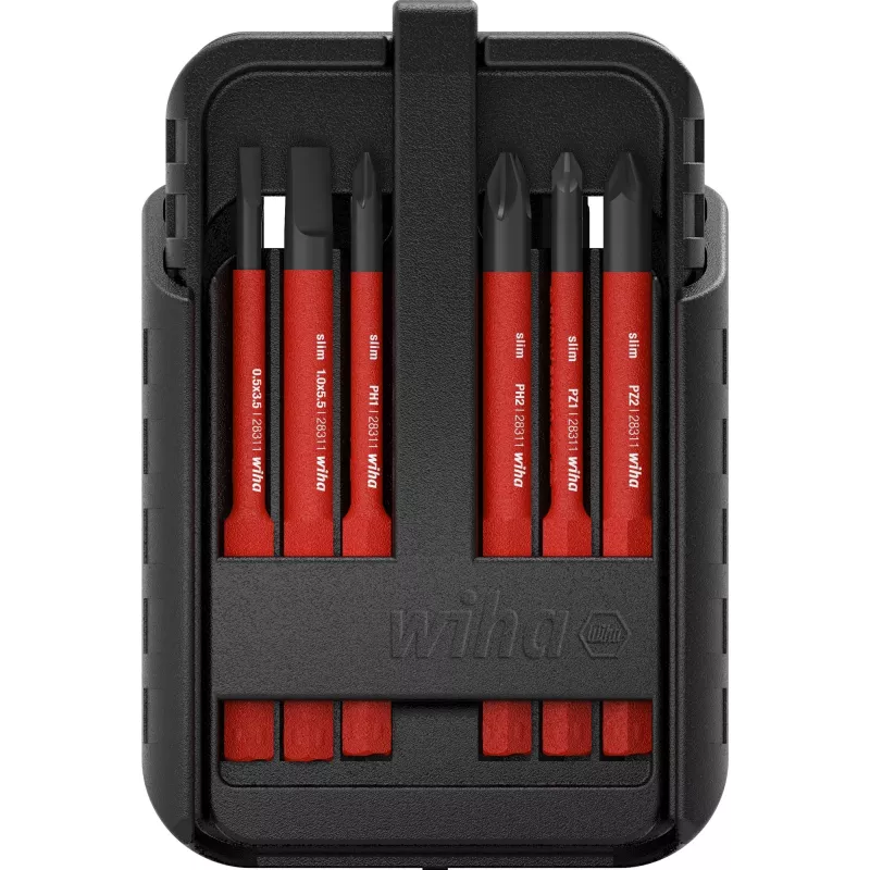 Wiha VDE Interchangeable Blade Screwdriver Set 12-Piece slimBit electric SB2831B951