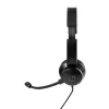 WINX CALL Clear 3.5mm Headset Wired On-Ear with Noise-Cancelling Mic, Volume Control, Leatherette Cushions - Black