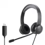 WINX CALL Clear USB Headset WX-HS104 - Noise-Cancelling Boom Mic, On-Ear, USB-A, Black