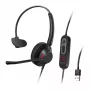 WINX CALL Pro 2 Mono AI Noise Cancelling Headset Wired USB-A with Rotatable Mic Boom, In-line Controls, Soft PU Leather Ear Cushion, Black