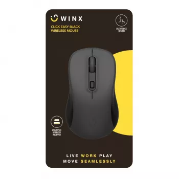 WINX CLICK Easy 1600DPI 2.4GHz Wireless Mouse - Black