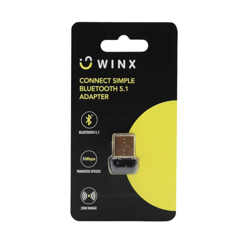 WINX CONNECT Simple Bluetooth 5.1 Adapter USB Nano Dongle for PC and Laptop