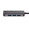 WINX CONNECT Simple USB/Type-C Hub, 3x USB-A 5Gbps + USB-C PD 100W, Space Grey