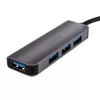 WINX CONNECT Simple USB/Type-C Hub, 3x USB-A 5Gbps + USB-C PD 100W, Space Grey