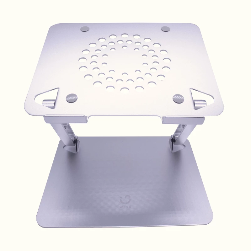 WINX DO Ergo Multi-Adjustable Laptop Stand, Aluminium, Silver, 10-17 inch, Foldable, Height & Angle Adjustable