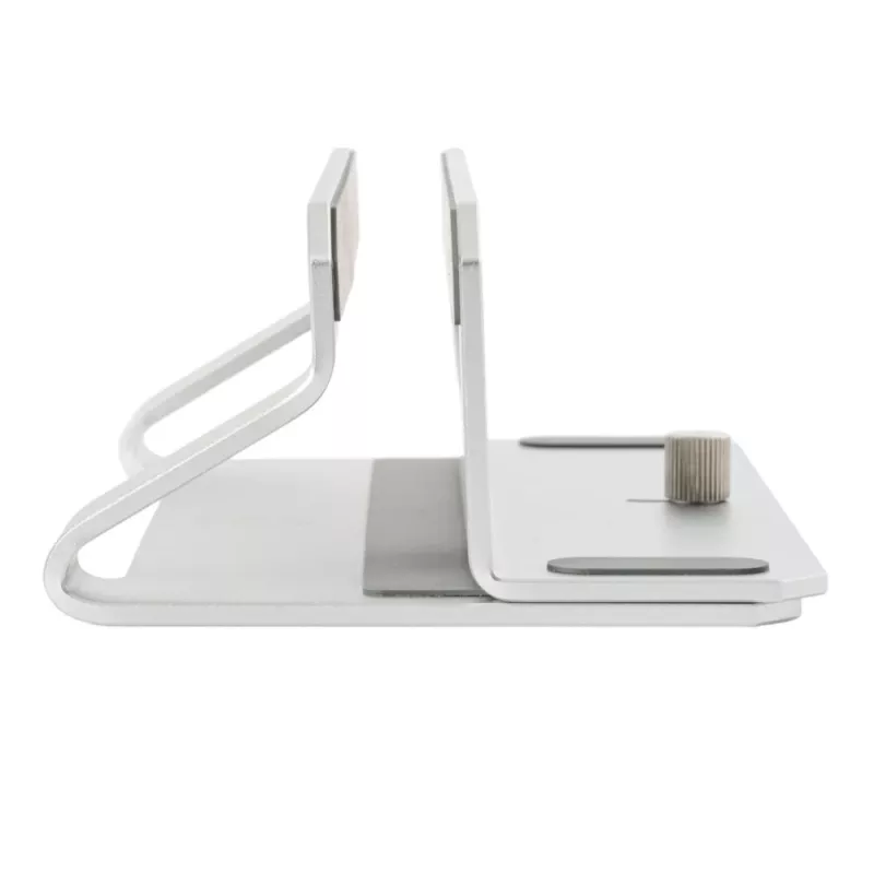 WINX DO Ergo Vertical Laptop Stand - Space Grey Aluminium, Adjustable Width 10-30mm, Anti-Slip, Desktop Organiser