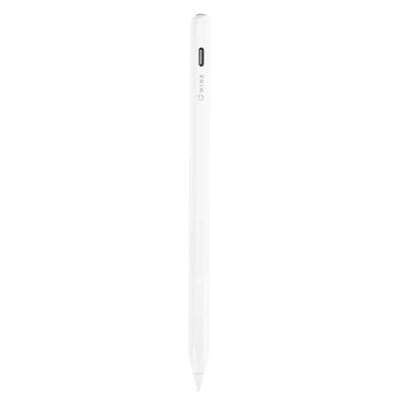 WINX DOODLE Pro iPad Stylus White Active Pen with Palm Rejection, Tilt Sensitivity, Magnetic Attachment, USB-C Charging, Spare Tip