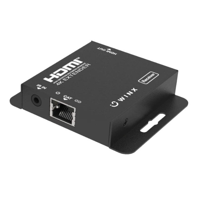 WINX LINK FAR 4K HDMI Extender Over Single Cat5e/6/7 up to 60m with IR Pass-through, HDCP 1.4, Black