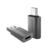 WINX LINK Simple Type-C and USB Adapter Combo – USB-C Male to USB-A Female & USB-A Male to USB-C Female, USB 2.0, 480 Mbps, Space Grey