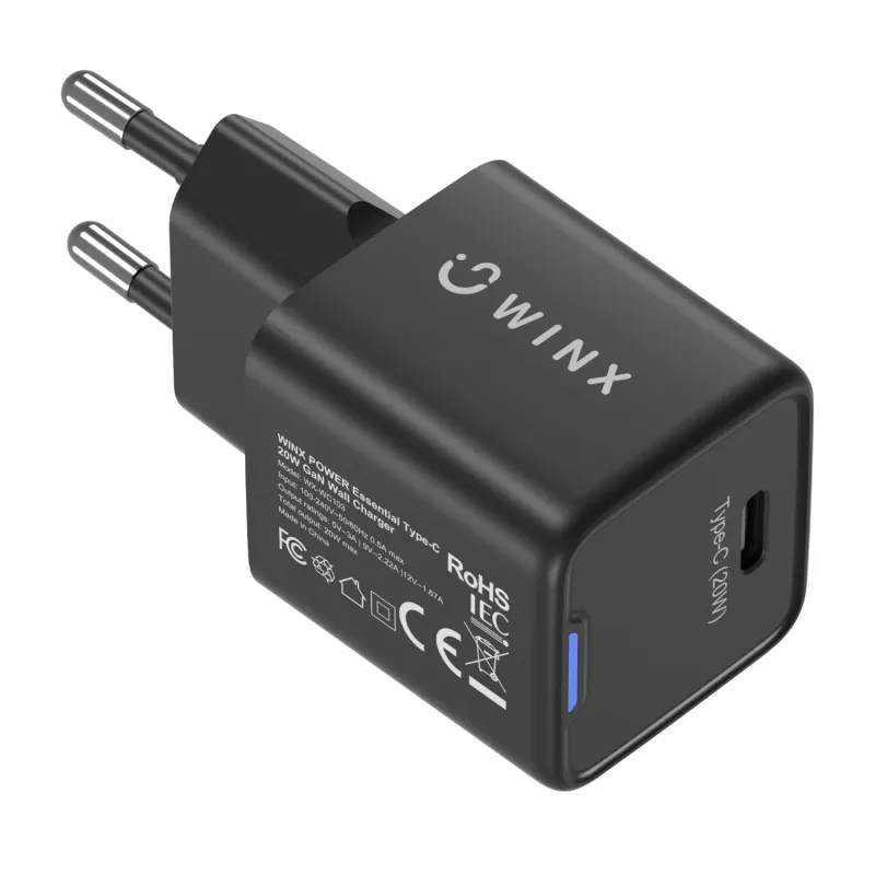WINX POWER Essential Type-C 20W GaN Wall Charger - White