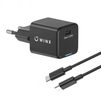 WINX POWER Essential Type-C 20W GaN Wall Charger - White