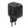 WINX POWER Max 65W GaN Wall Charger - 2x USB-C PD, 1x USB-A QC, Black