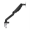 WINX RISE Pro Full Motion Monitor Arm - Single 17-32 inch Gas Spring Desk Mount, VESA 75/100, C-Clamp & Grommet, Black