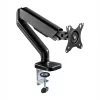 WINX RISE Pro Full Motion Monitor Arm - Single 17-32 inch Gas Spring Desk Mount, VESA 75/100, C-Clamp & Grommet, Black