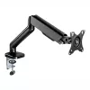 WINX RISE Pro Full Motion Monitor Arm - Single 17-32 inch Gas Spring Desk Mount, VESA 75/100, C-Clamp & Grommet, Black