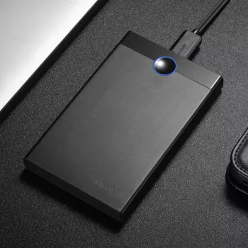 WINX STORE Fast 2.5 USB 3.2 Gen 1 SATA HDD/SSD Enclosure, Tool-Free, Black