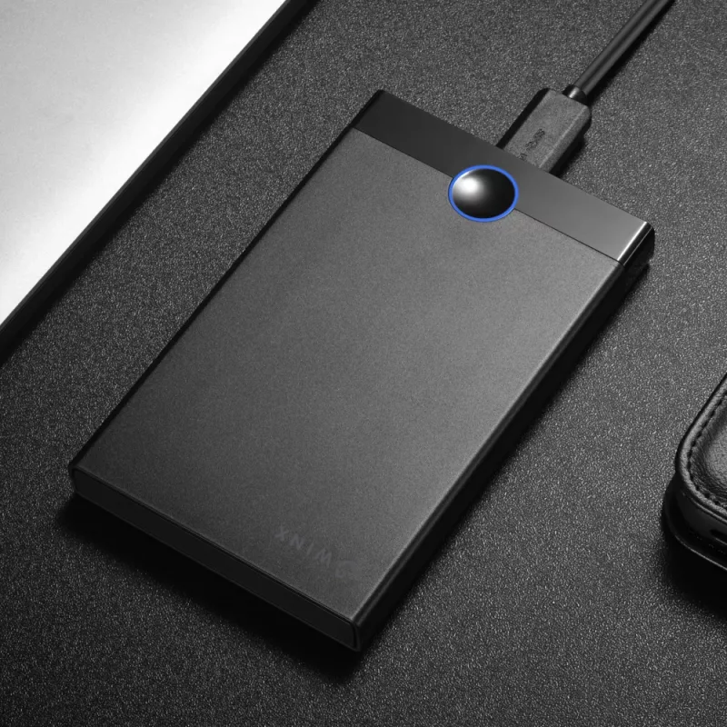 WINX STORE Fast 2.5 USB 3.2 Gen 1 SATA HDD/SSD Enclosure, Tool-Free, Black