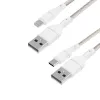 WINX USB to Type-C|Lightning Charging Cables 2-in-1 Split Cable 1.2m Black
