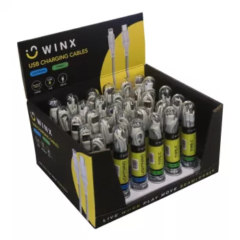 WINX USB to Type-C|Lightning Charging Cables 2-in-1 Split Cable 1.2m Black