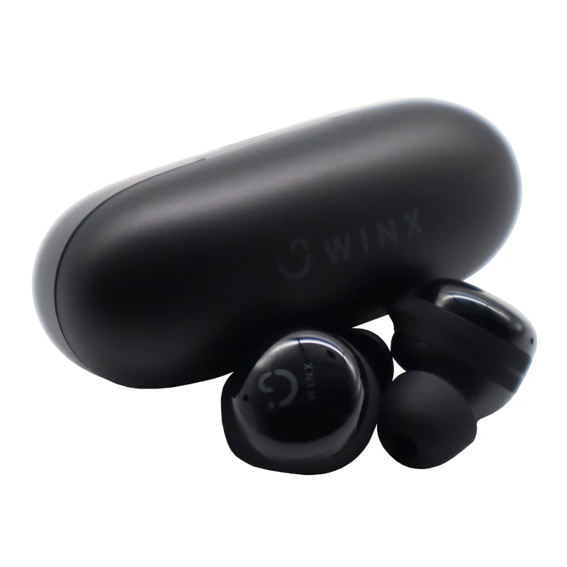 WINX VIBE Active 2 TWS Earbuds – Wireless Bluetooth 5.3 In-Ear Headphones with Charging Case, IPX4 Water Resistance, ENC Microphone, Touch Controls, Low Latency Gaming Mode, 24-Hour Total Playtime, Black