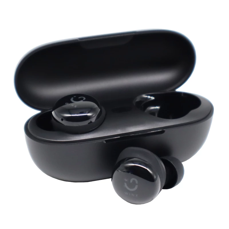 WINX VIBE Active 2 TWS Earbuds – Wireless Bluetooth 5.3 In-Ear Headphones with Charging Case, IPX4 Water Resistance, ENC Microphone, Touch Controls, Low Latency Gaming Mode, 24-Hour Total Playtime, Black