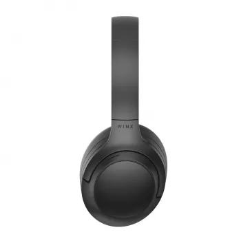 WINX VIBE Pure 2 Hybrid ANC Over-Ear Headphones with Bluetooth 5.3, 30h Battery, Foldable Design - Black