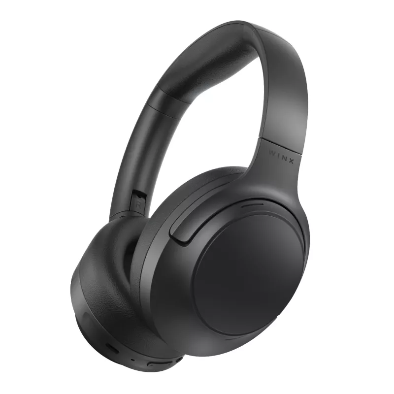 WINX VIBE Pure 2 Hybrid ANC Over-Ear Headphones with Bluetooth 5.3, 30h Battery, Foldable Design - Black