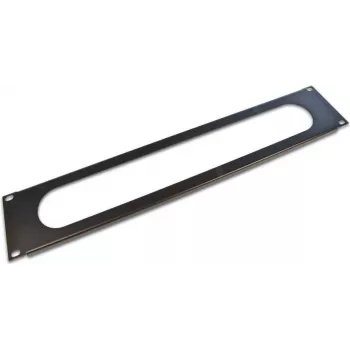 Wirewin 19 inch 2U Cable Entry Panel without Brush, Black RAL9005 (KDP 2HE OB BL)
